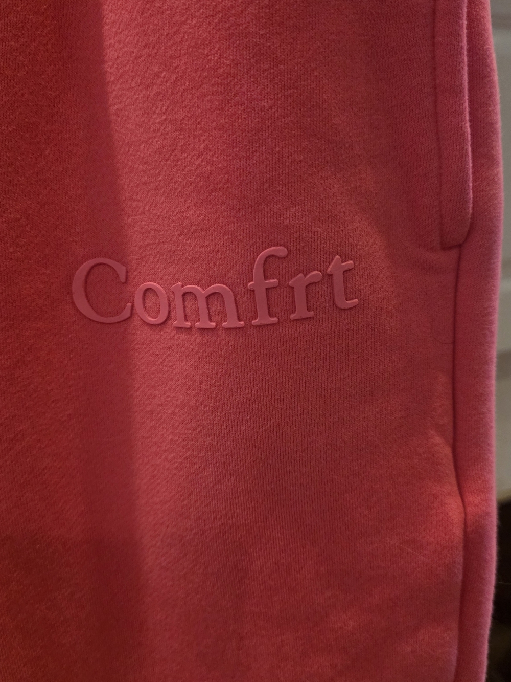 Comfrt Pink Fleece Jogger Pants - Cozy Women's Track Joggers - Picture 2 of 3